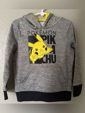 Jumping Beans | Kids’ Gray Pokemon Pikachu Hoodie |  Size 4